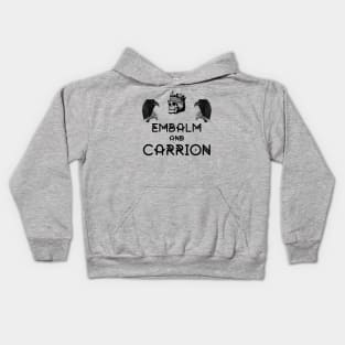 Embalm and Carrion Witch Goth Pun Kids Hoodie